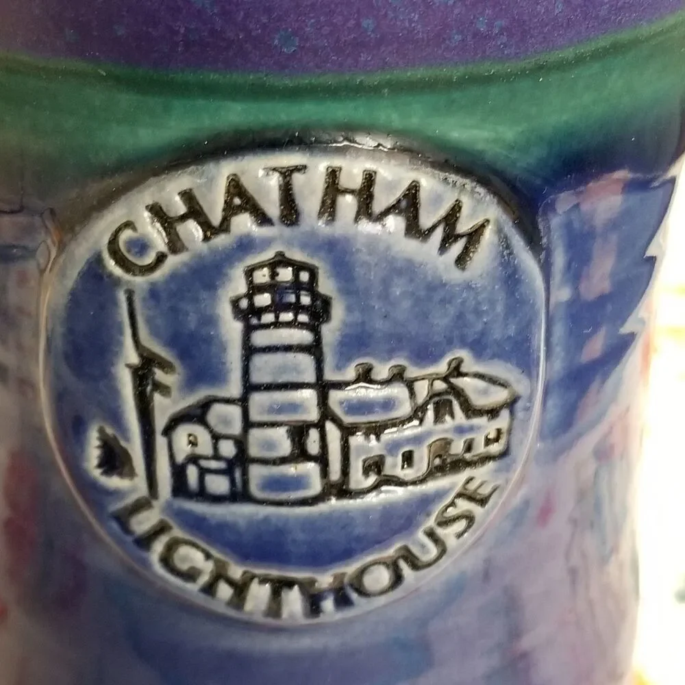 Chatham Stoneware wheel thrown stoneware utensil holder artist signed